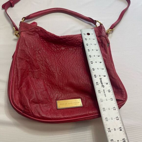 Marc By Marc Jacobs Red Washed Up Billy Hobo Bag Purse Handbag - Picture 4 of 14